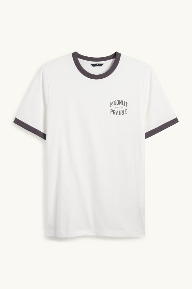 Men - T-shirt - regular fit - cremewhite