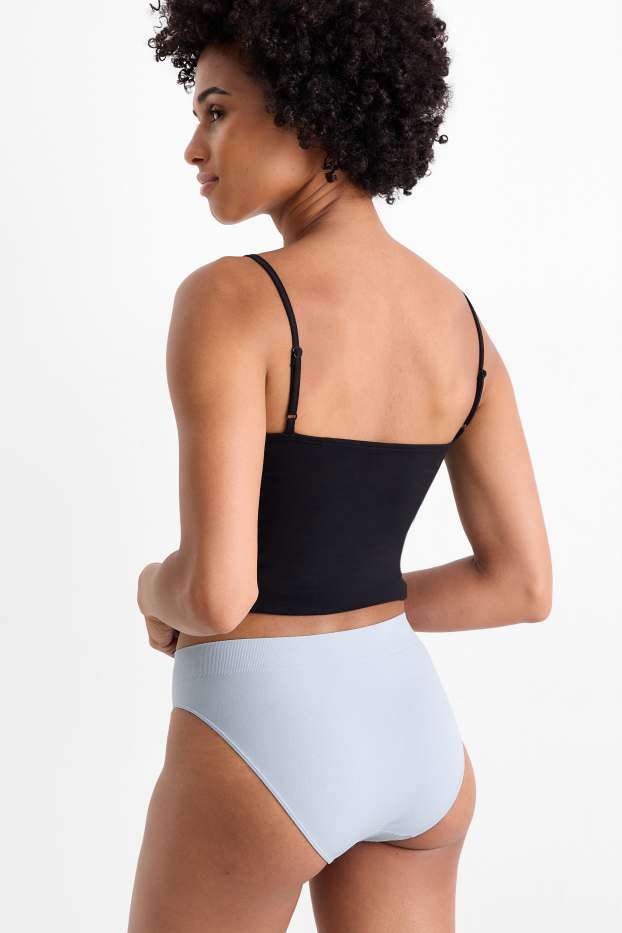 Dames - Set van 3 - slip - naadloos - lichtblauw