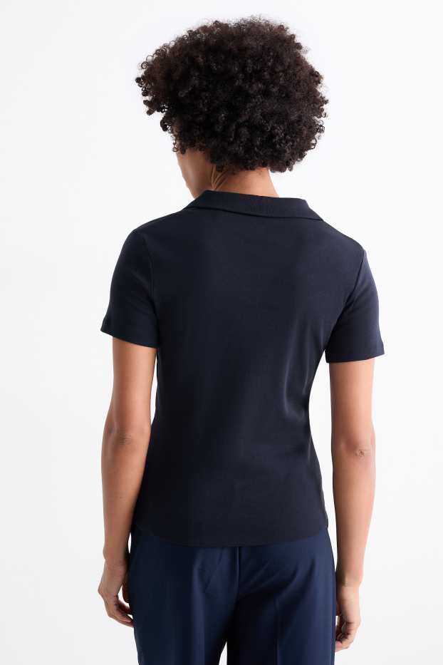 Femmes - Polo - bleu foncé