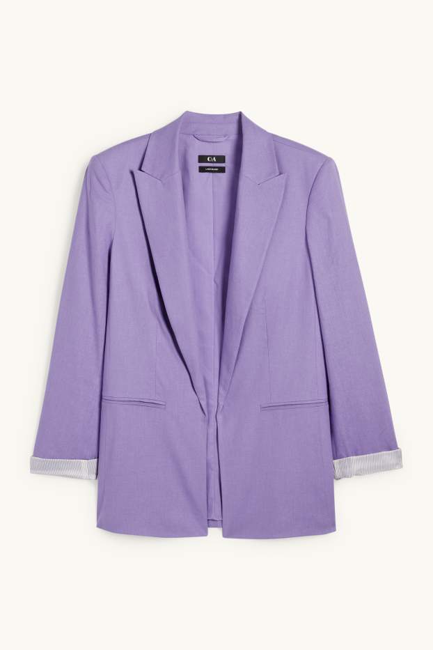 Dona - Americana llarga - relaxed fit - mescla de lli - violeta clar