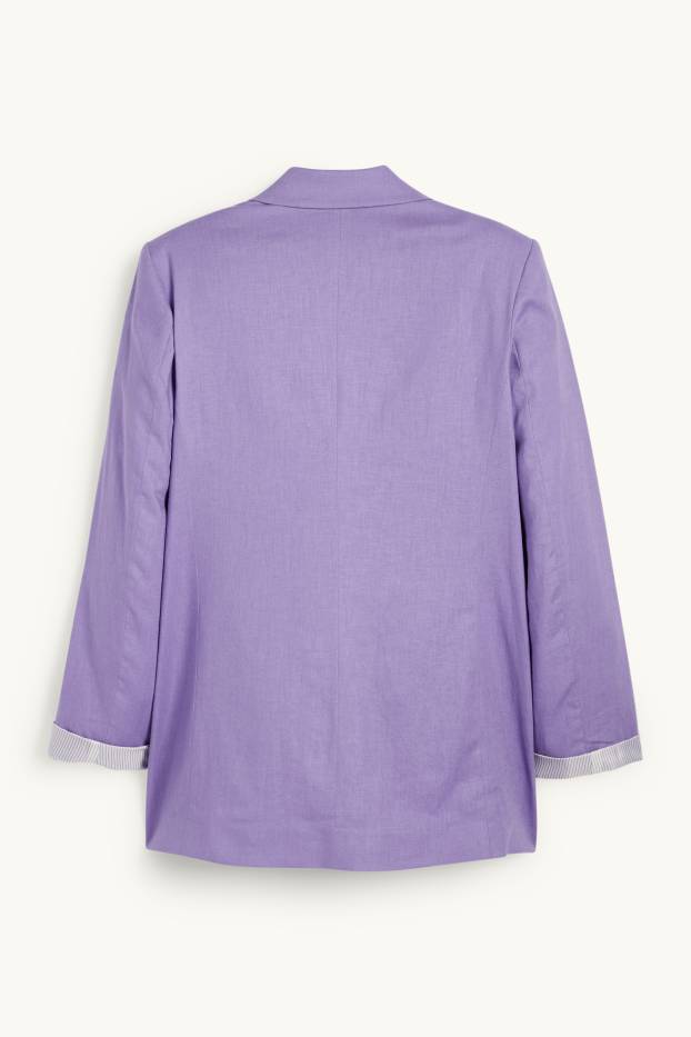 Dona - Americana llarga - relaxed fit - mescla de lli - violeta clar