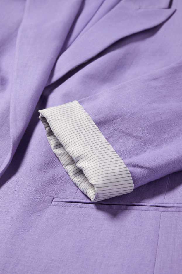 Dona - Americana llarga - relaxed fit - mescla de lli - violeta clar