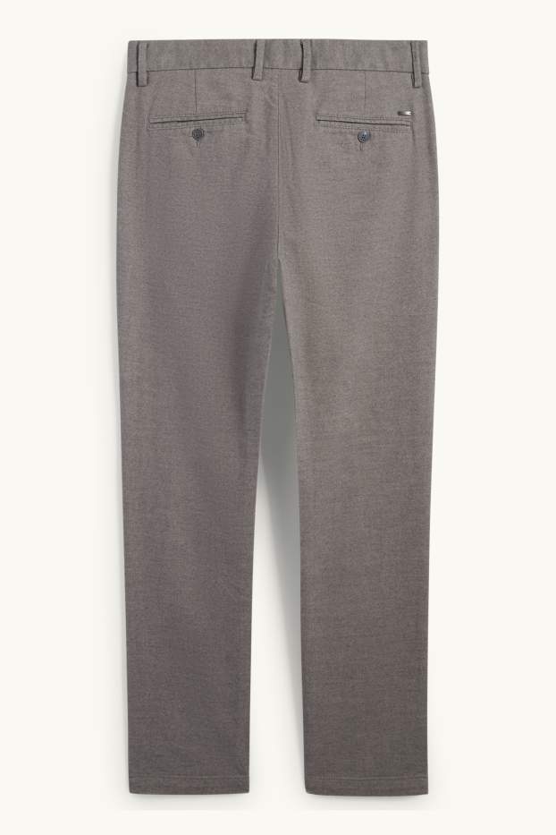 Pánské - Kalhoty chino - slim fit - šedá