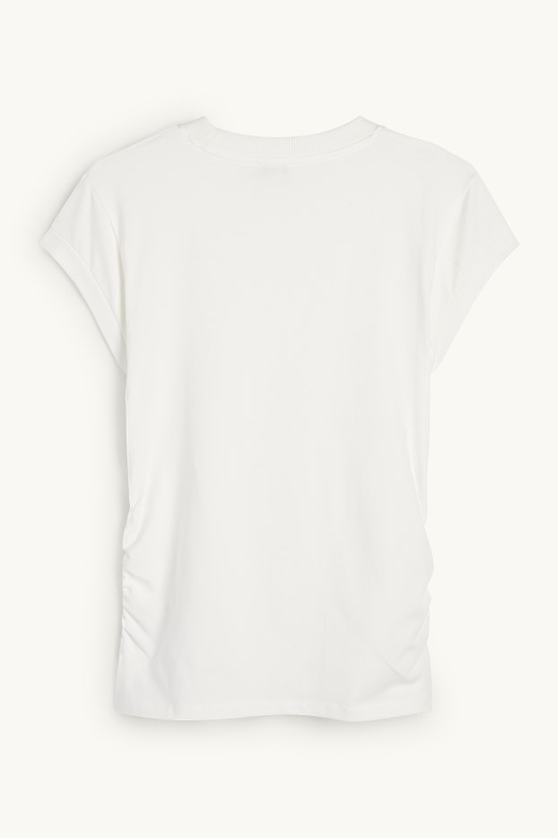 Damen - T-Shirt - cremeweiss