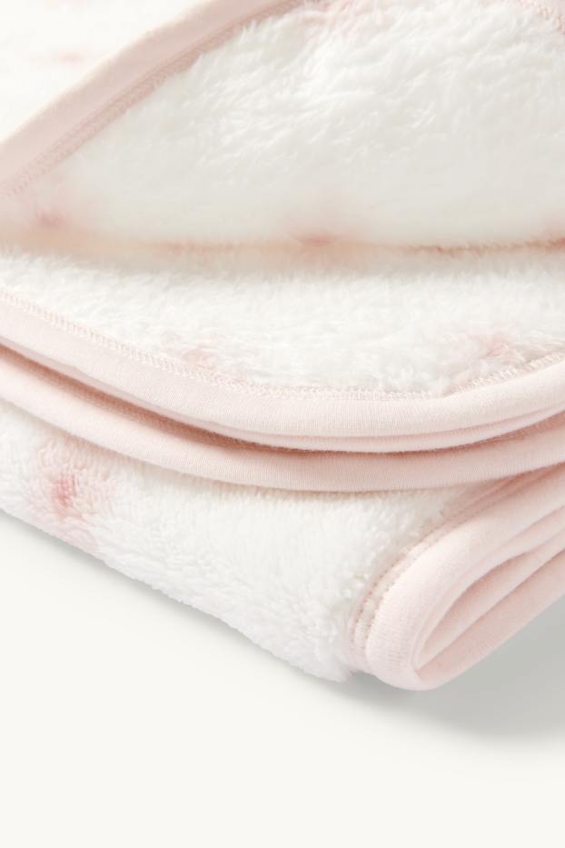 Baby Girls - Floral - baby blanket - 100 x 85 cm - rose