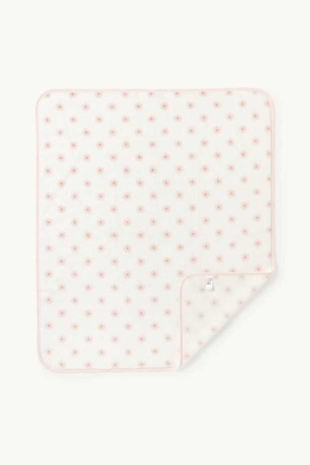 Baby Girls - Floral - baby blanket - 100 x 85 cm - rose