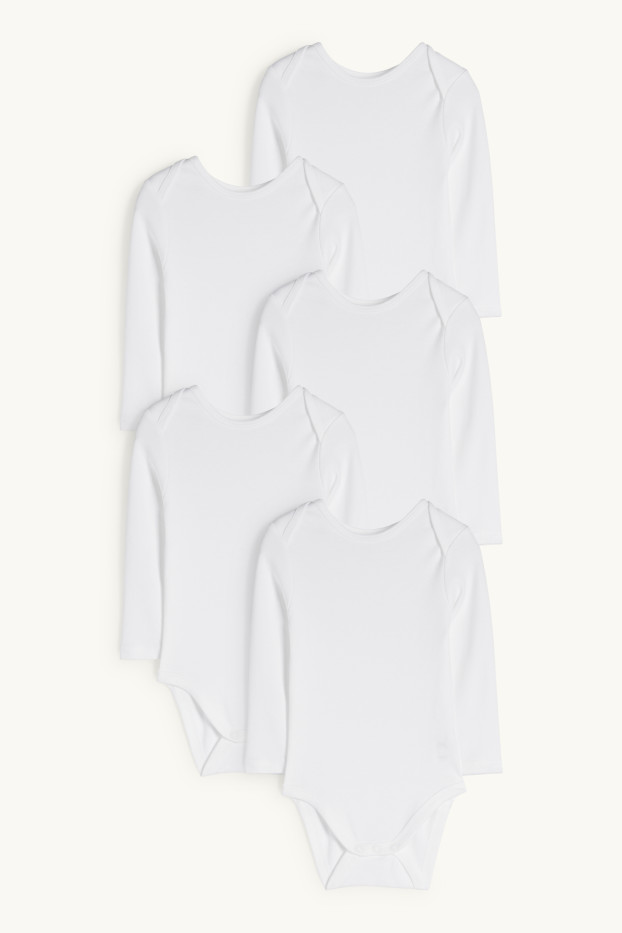 Unisex - Multipack 5er - Baby-Body - weiß