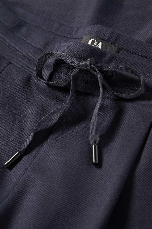 Donna - Pantaloni di jersey - vita media - tapered fit - blu scuro