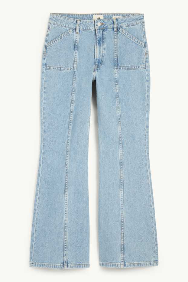 Donna - Jeans svasati a gamba larga - vita media - jeans azzurro