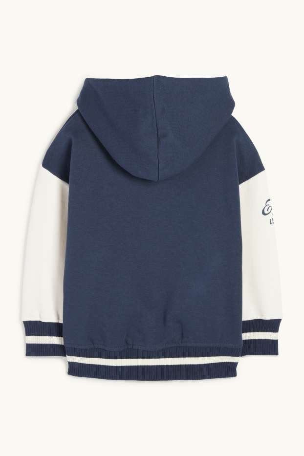 Bambini - Giacca college con cappuccio. - blu scuro