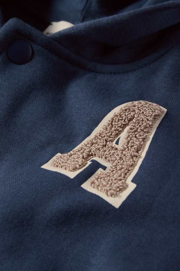 Bambini - Giacca college con cappuccio. - blu scuro