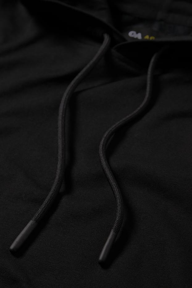 Heren - Oversized sporthoodie - zwart