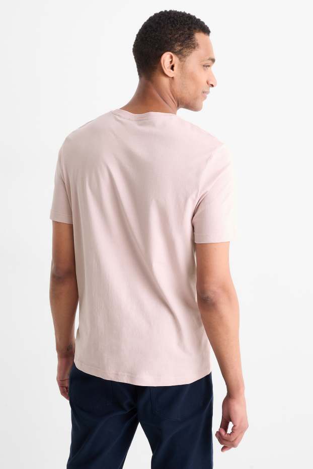 Heren - T-shirt - regular fit - roze