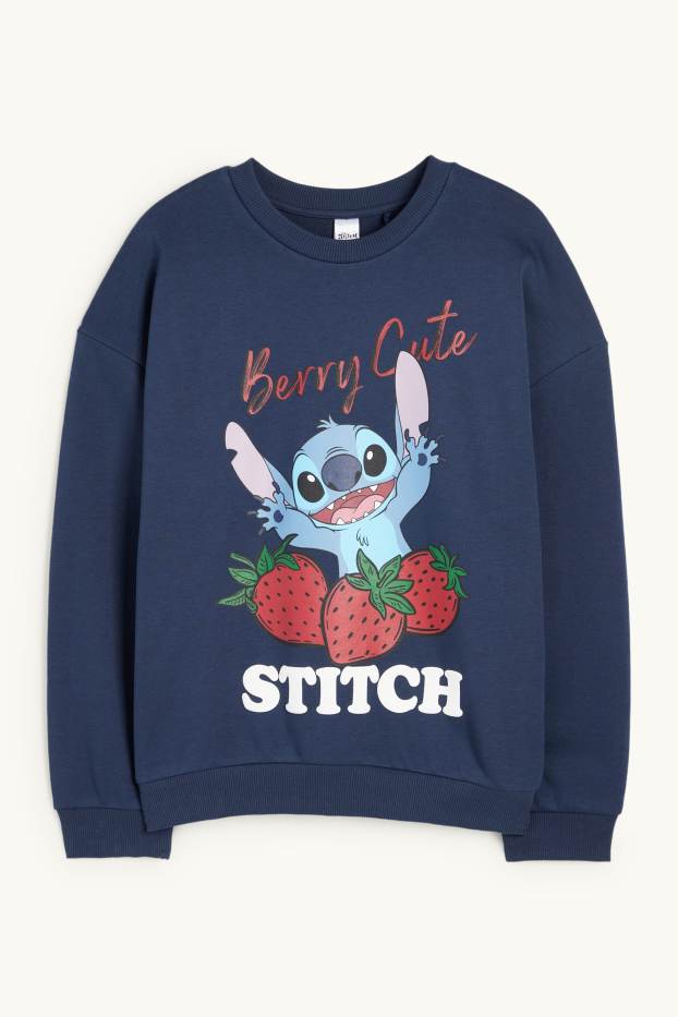 Niñas - Lilo & Stitch - sudadera - azul oscuro