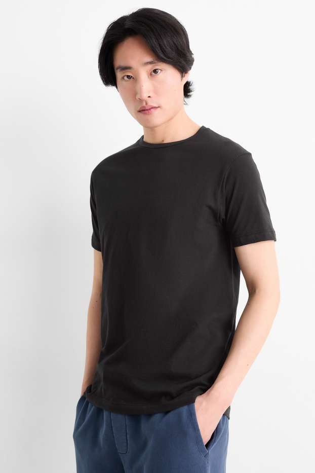 Uomo - Confezione da 3 - maglia intima - seamless - nero