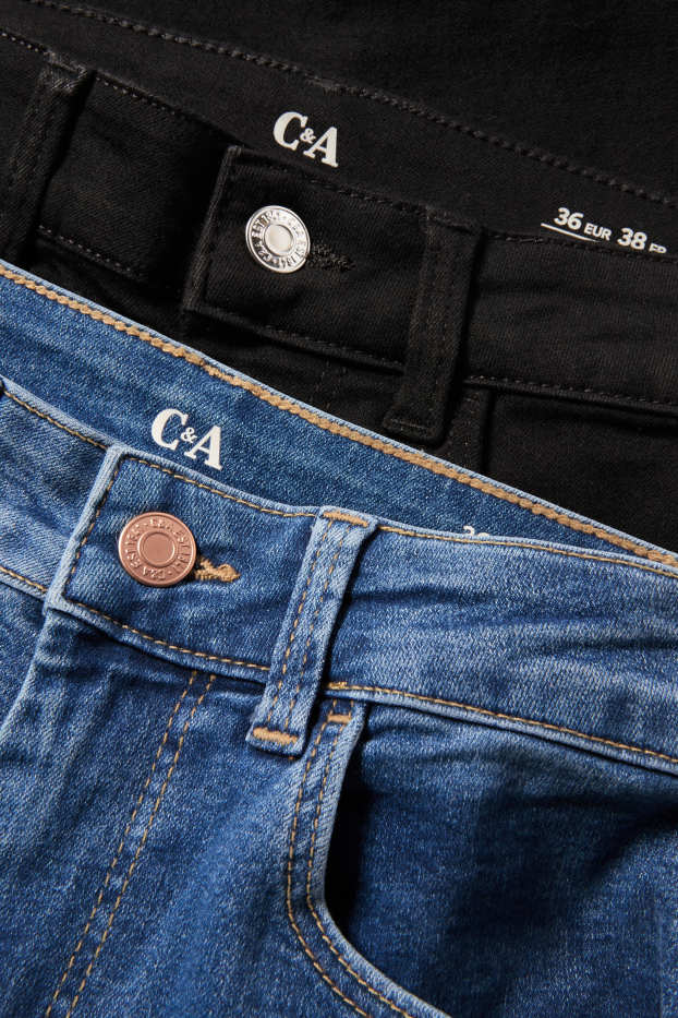 Damen - Multipack 2er - Jegging Jeans - High Waist - jeansblau