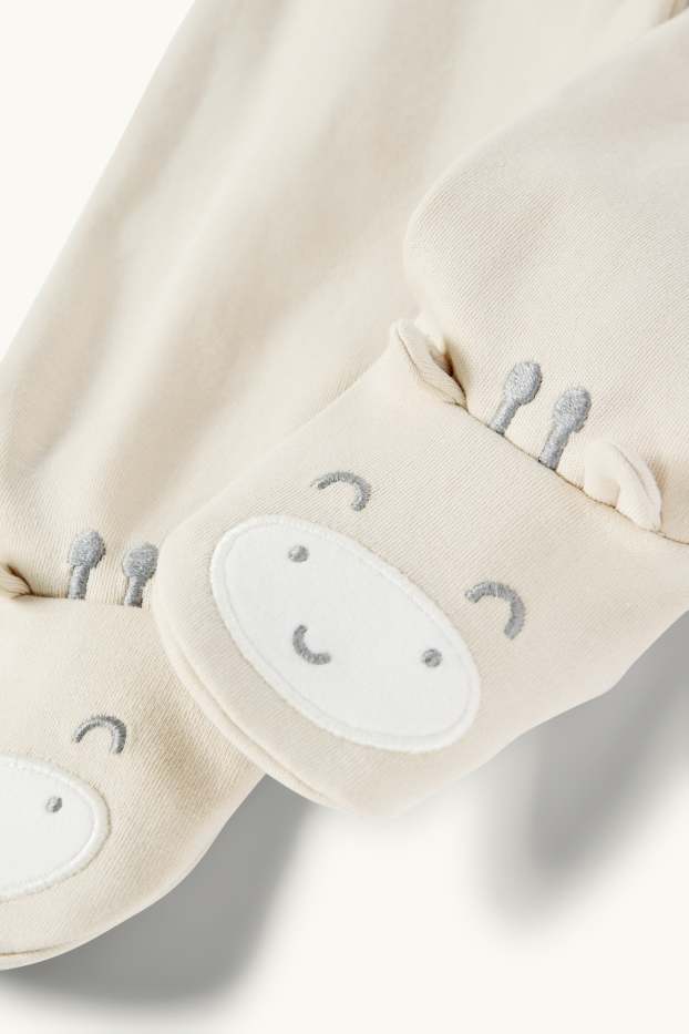 Unisex - Multipack of 2 - giraffe - baby pyjama bottoms - beige