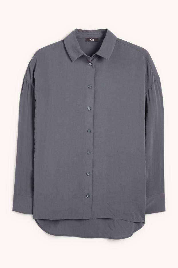Dames - Blouse - donkergrijs