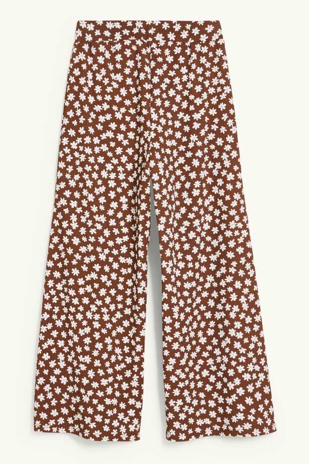 Femei - CLOCKHOUSE - pantaloni culotte - cu flori - maro