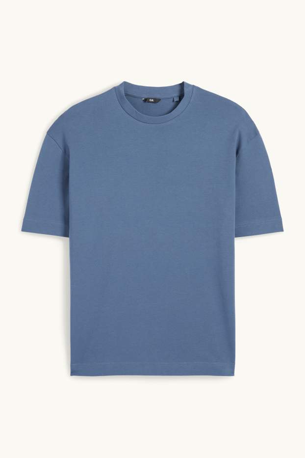 Hommes - T-shirt - regular fit - bleu foncé