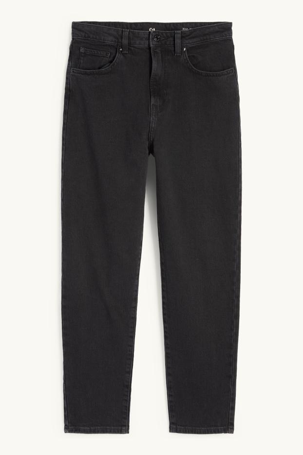 Donna - Mom jeans - vita alta - LYCRA® - nero