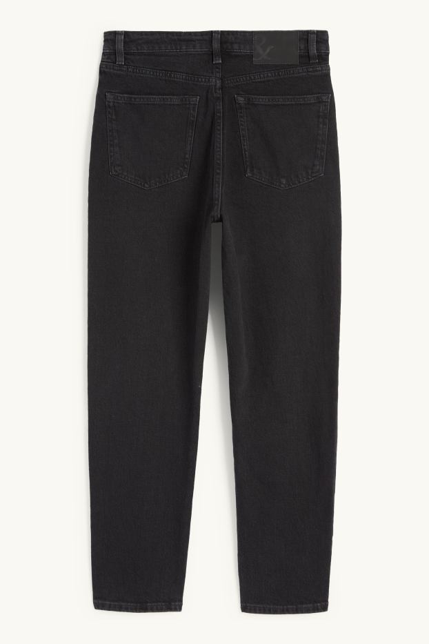 Donna - Mom jeans - vita alta - LYCRA® - nero