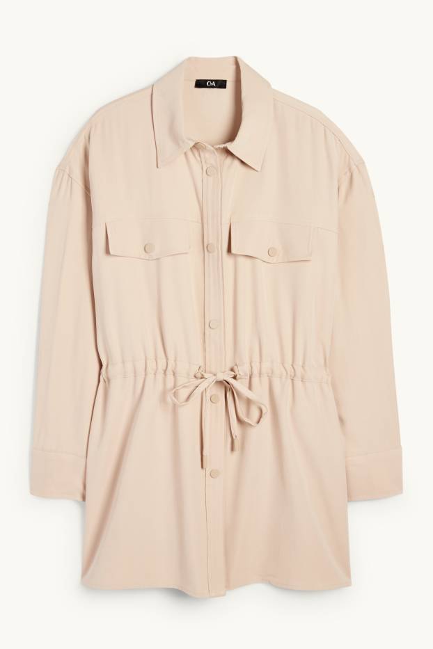 Damen - Bluse - hellbeige