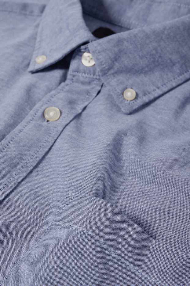 Herren - Hemd - Regular Fit - Button-down - dunkelblau