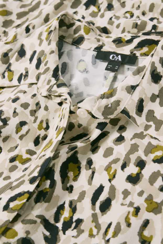 Femmes - Chemisier - imprimé léopard - beige / marron