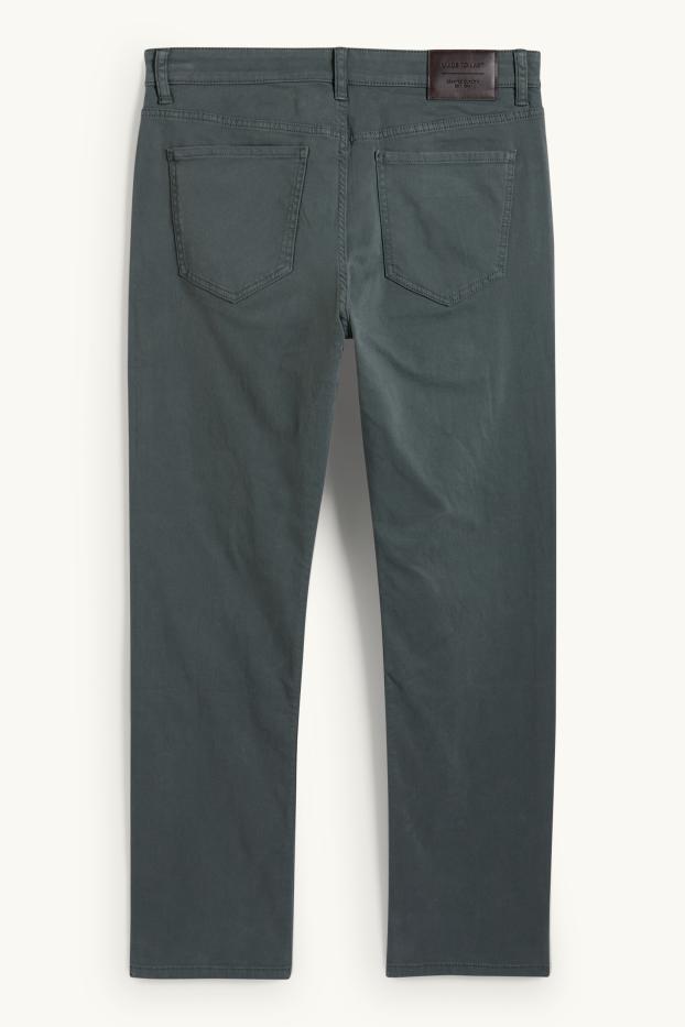 Pánské - Kalhoty - slim fit - Flex - LYCRA® - tmavozelená