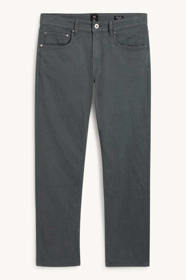 Pánské - Kalhoty - slim fit - Flex - LYCRA® - tmavozelená