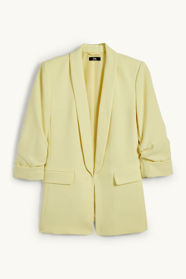 Damen - Business-Blazer - Relaxed Fit - hellgelb