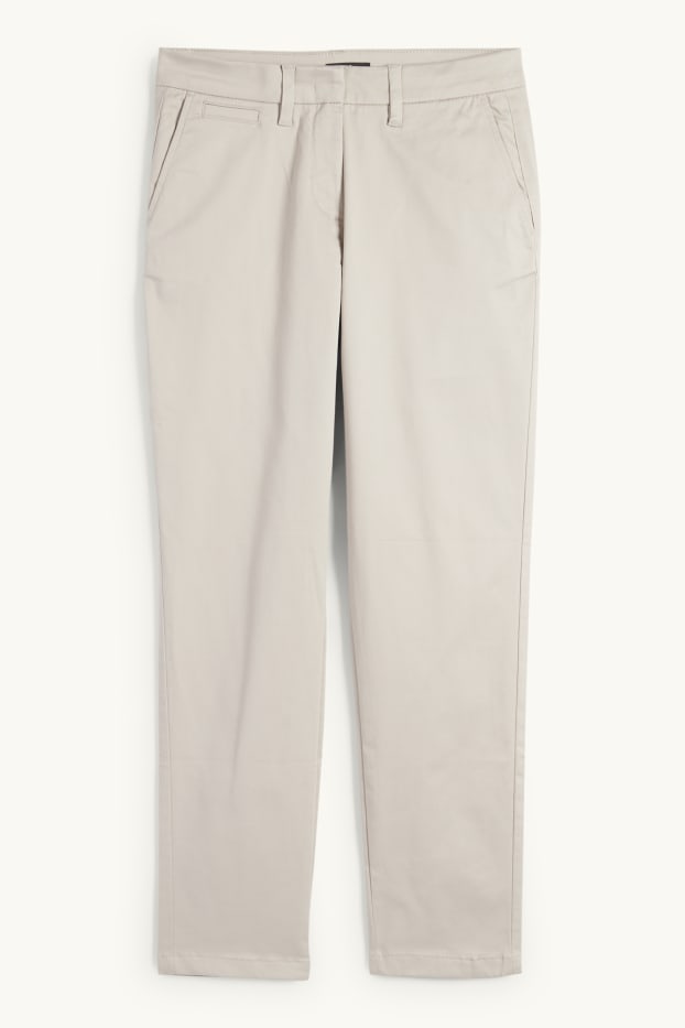 Femei - Chino - talie medie - tapered fit - bej