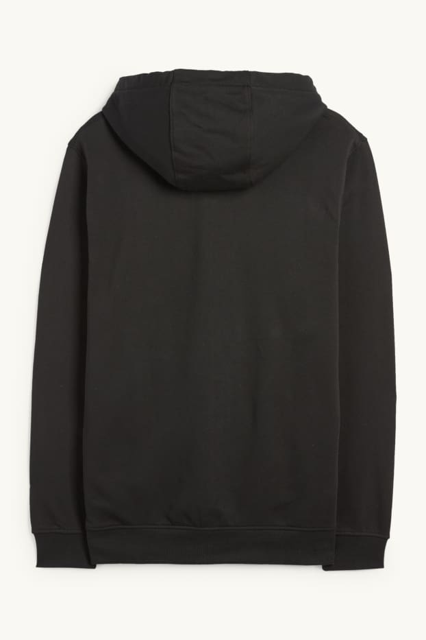 Hommes - Sweat zippé à capuche - noir