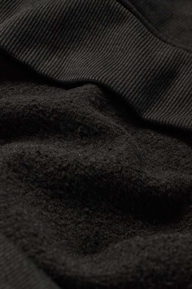 Hommes - Sweat zippé à capuche - noir