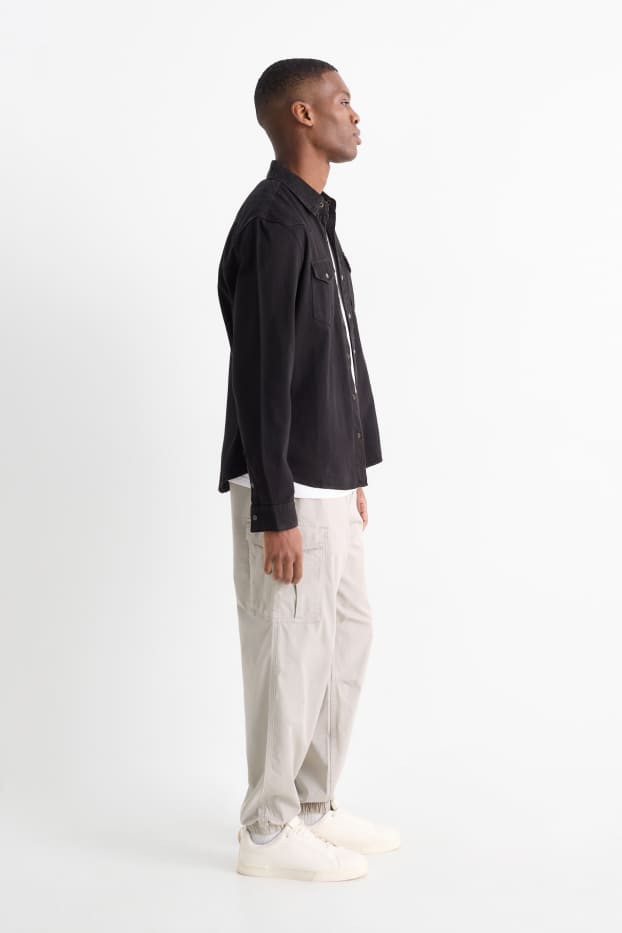 Hommes - Pantalon cargo - gris