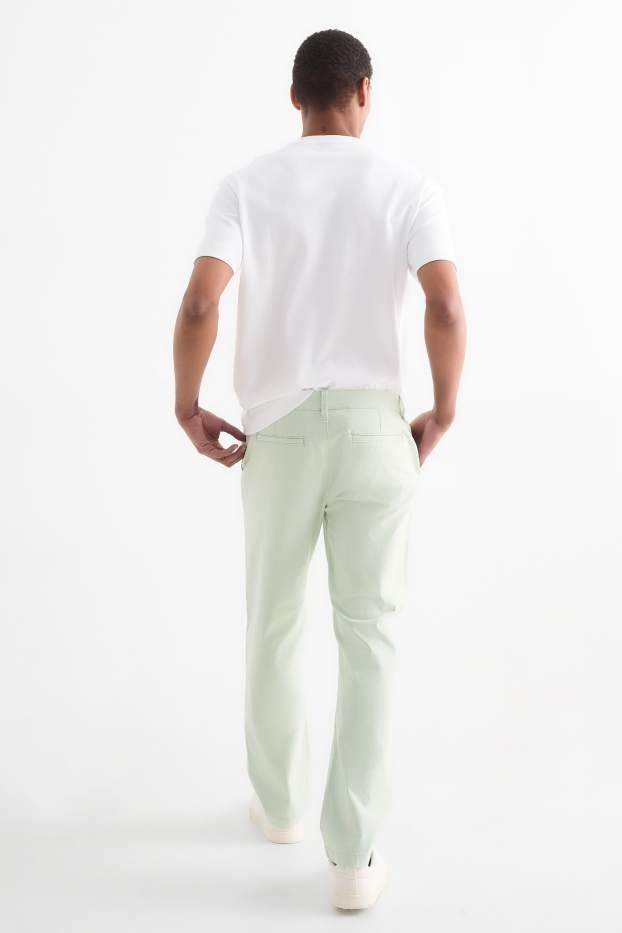 Pánské - Kalhoty chino - regular fit - mátově zelená