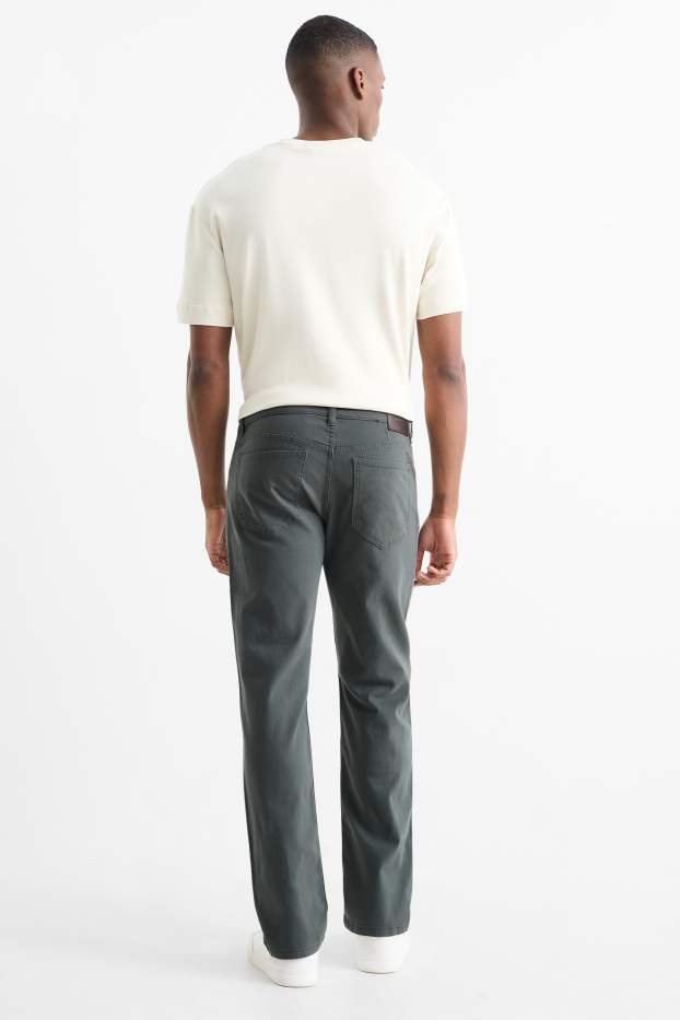 Pánské - Kalhoty - slim fit - Flex - LYCRA® - tmavozelená