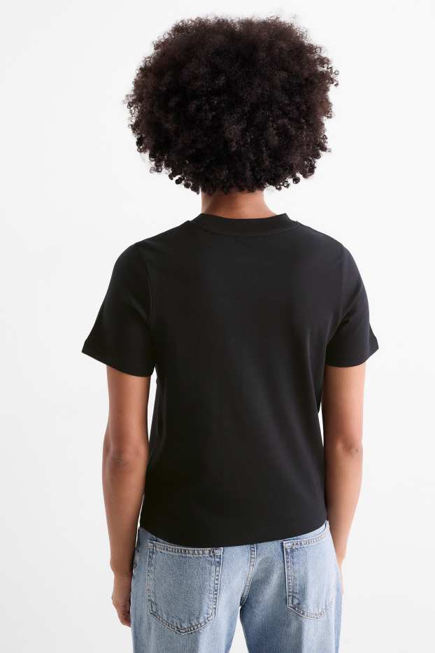 Dames - Set van 2 - T-shirt - zwart / wit