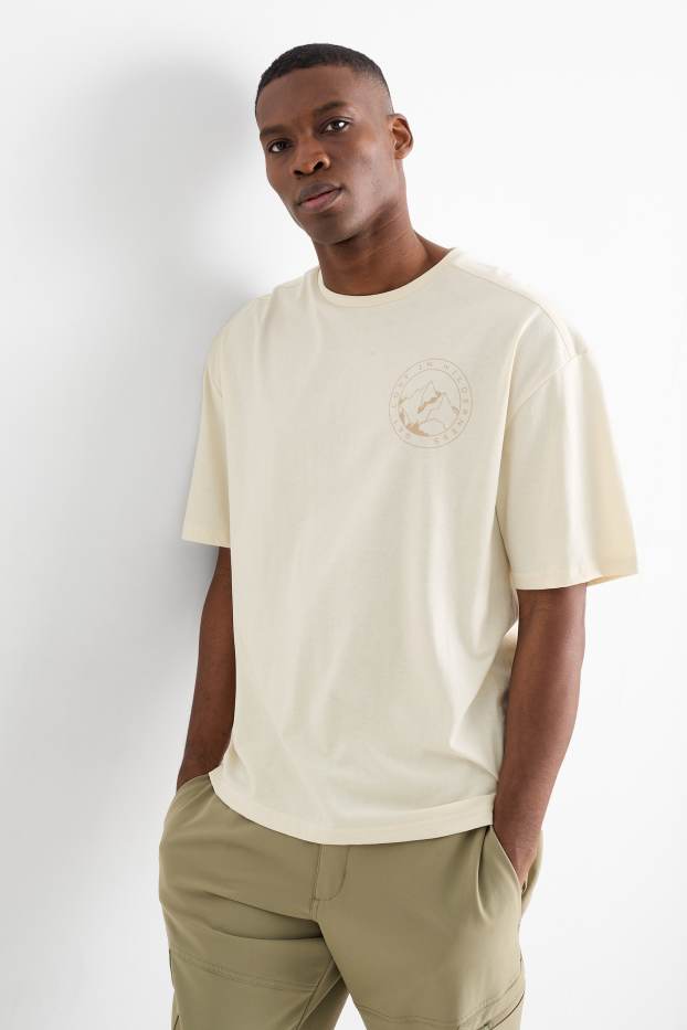Heren - Sportshirt - regular fit - licht beige