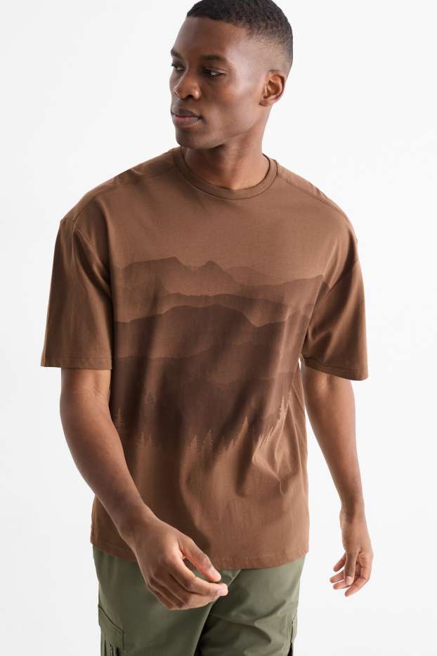 Hommes - Haut de sport - regular fit - marron