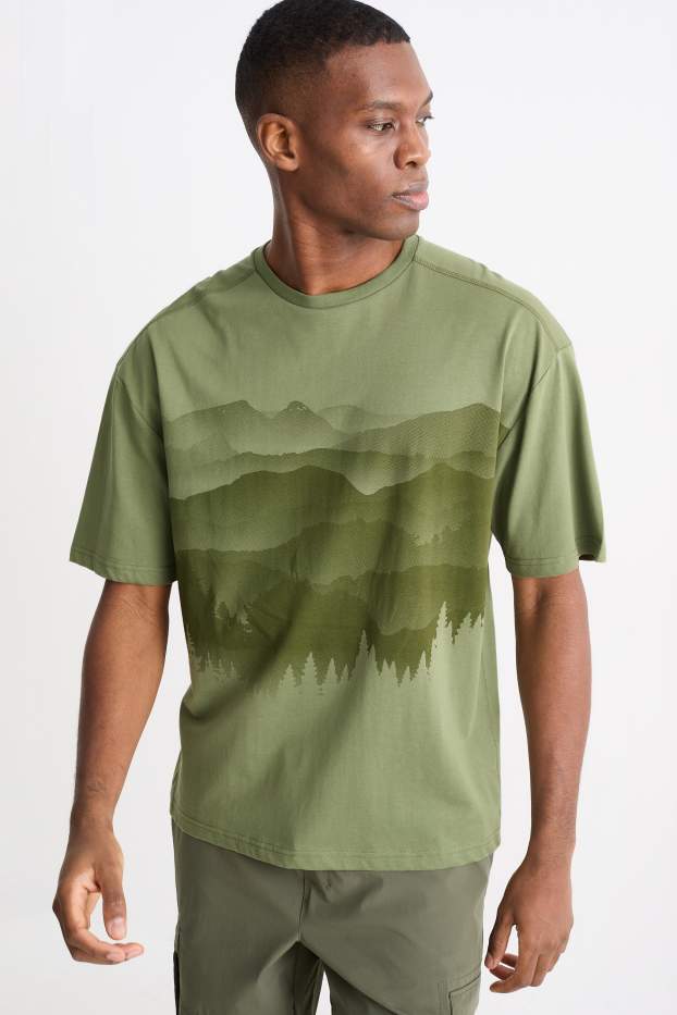 Hommes - Haut de sport - regular fit - vert
