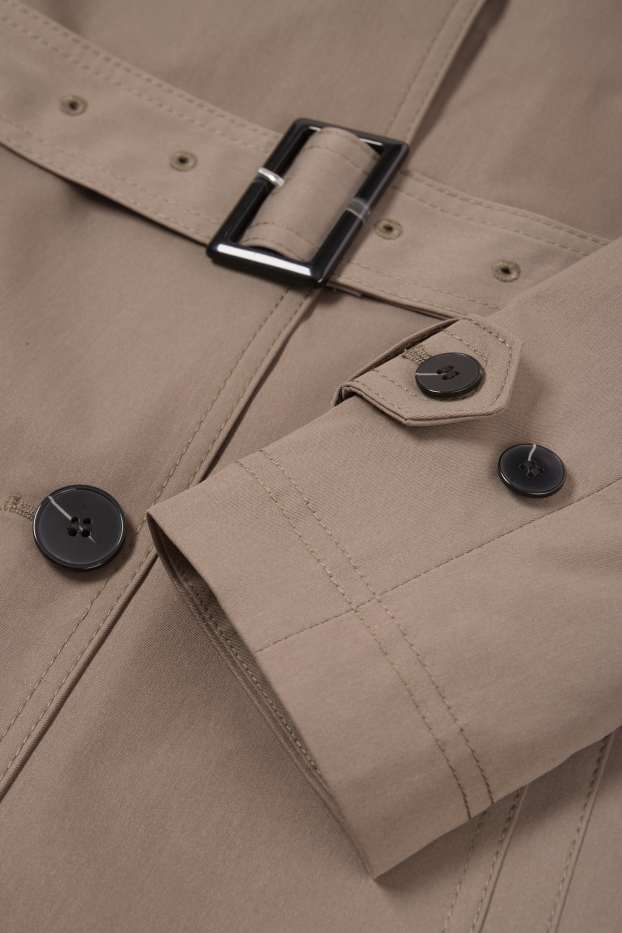 Damen - Trenchcoat - wasserabweisend - braun