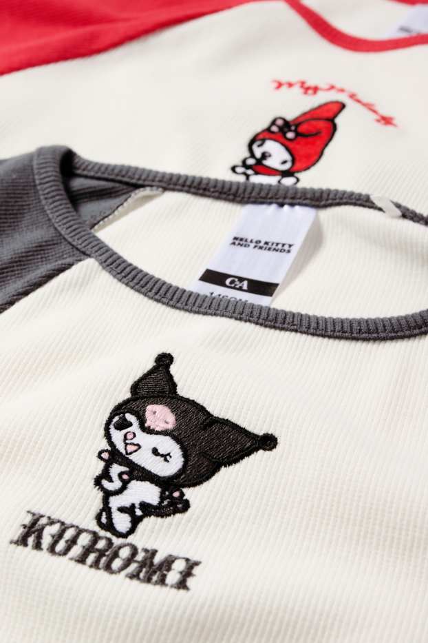 Děti - dívky - Multipack 2 ks - Hello Kitty a přátelé - tričko s krátkým rukávem - bílá