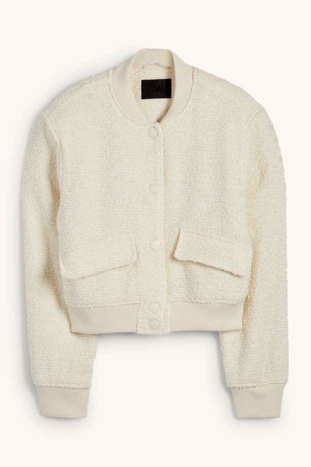 Dámské - Buklé blouson - světle béžová