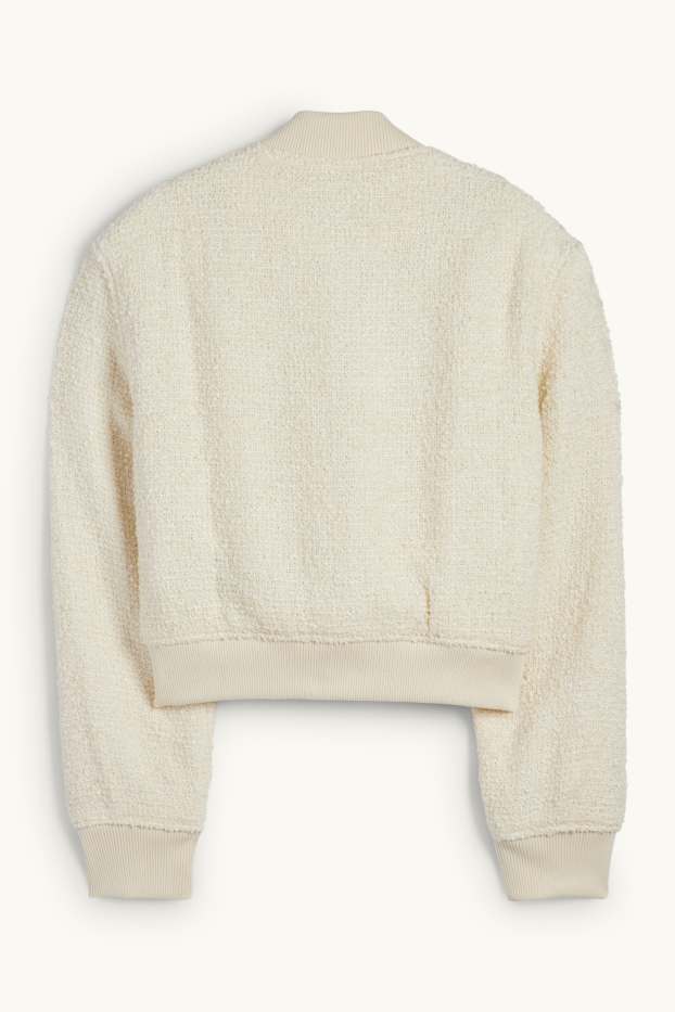 Dámské - Buklé blouson - světle béžová