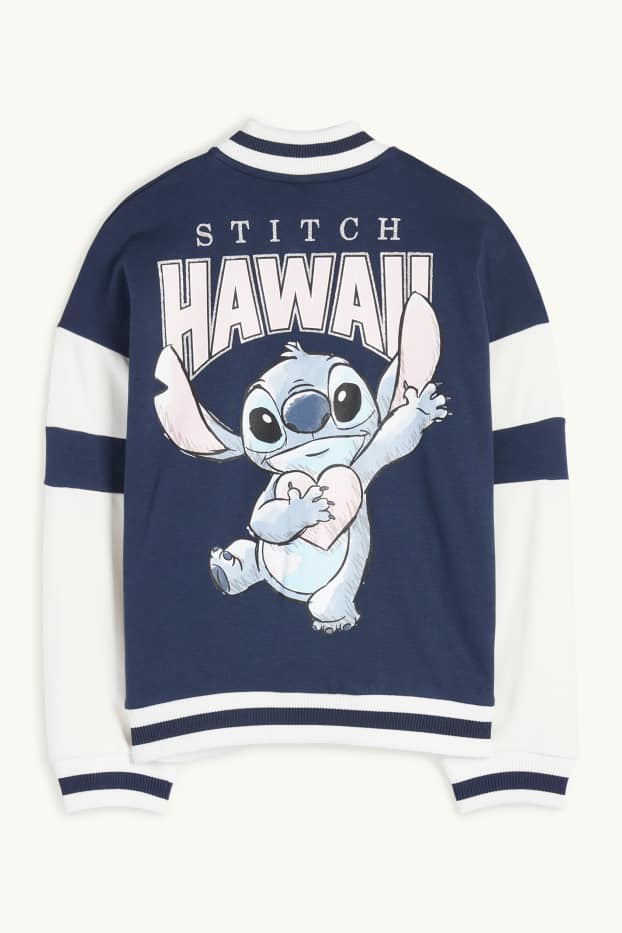 Children Girls - Lilo & Stitch - varsity jacket - dark blue