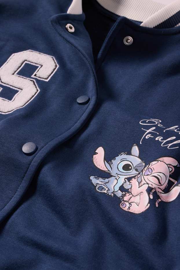 Children Girls - Lilo & Stitch - varsity jacket - dark blue