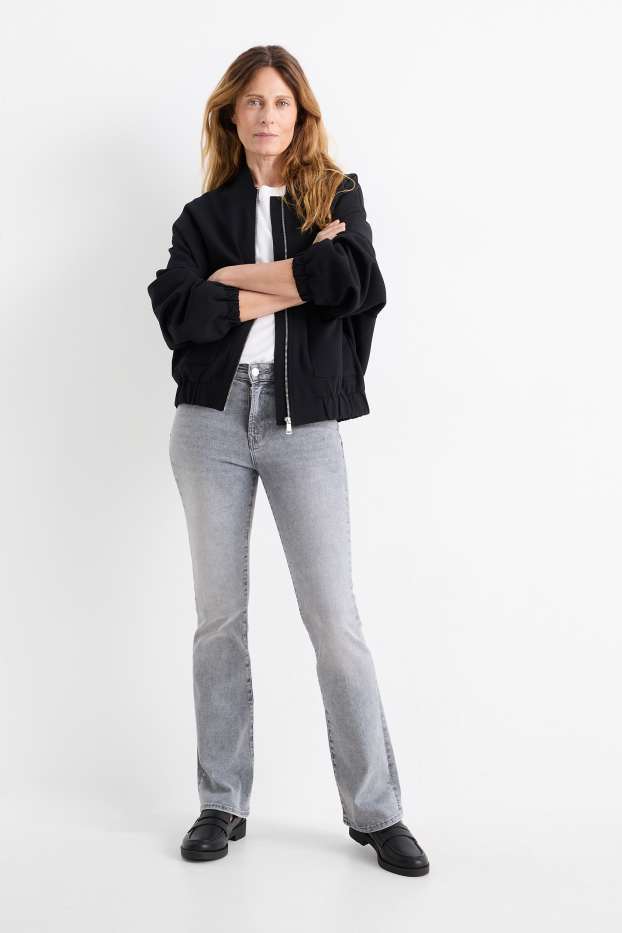 Dona - Bootcut jeans - mid waist - shaping jeans - LYCRA® - texà gris clar