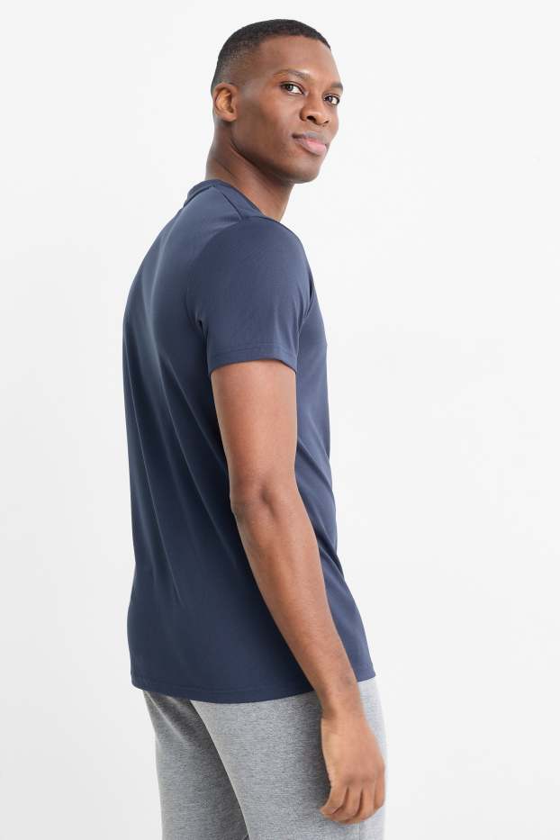 Heren - Sportshirt - regular fit - donkerblauw